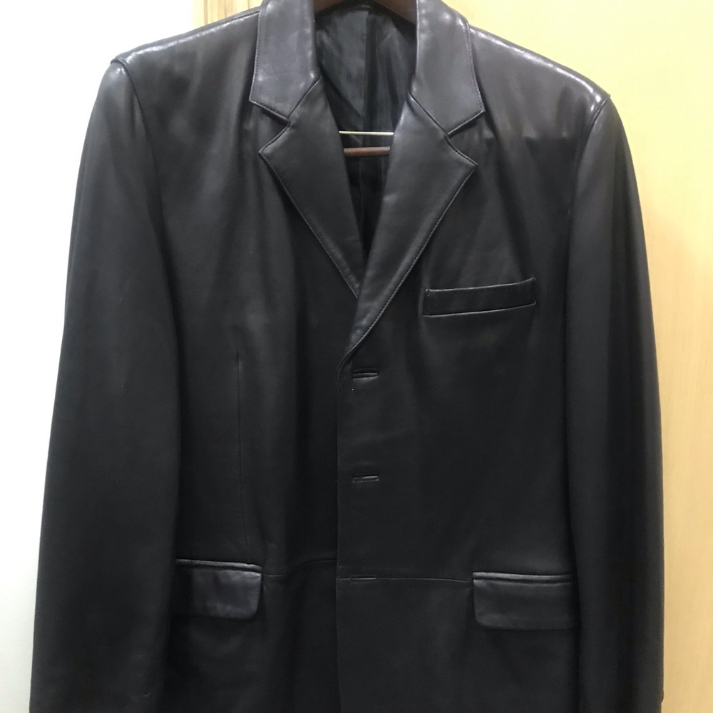Ralp Lauren Men’s Leather Blazer Jacket Coat